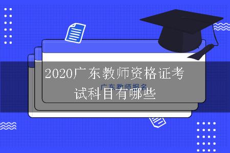 2020广东教师资格证考试科目有哪些