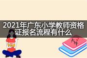 2021年广东小学教师资格证报名流程有什么？