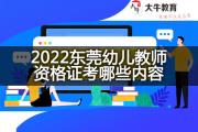 2022东莞幼儿教师资格证考哪些内容？