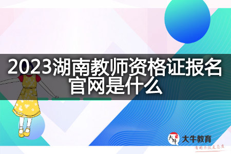 2023湖南教师资格证报名官网