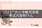 2023广州小学教师资格考试内容有什么？