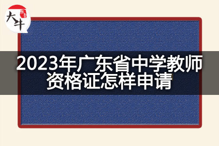 2023年广东省中学教师资格证