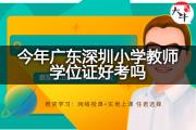 今年广东深圳小学教师学位证好考吗？