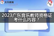 2023广东音乐教师资格证考什么内容？