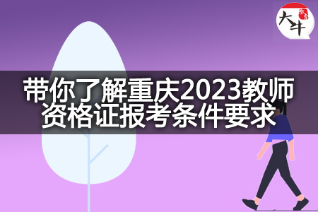 重庆2023教师资格证报考条件