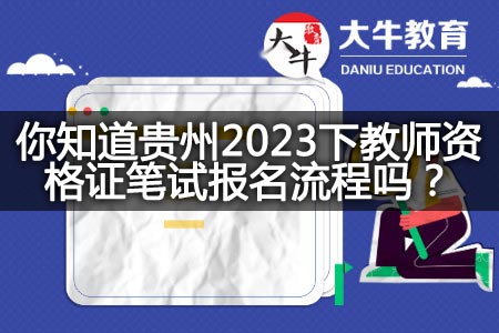 贵州2023下教师资格证笔试报名流程