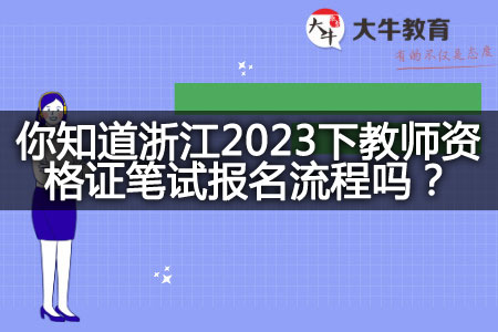 浙江2023下教师资格证笔试报名流程