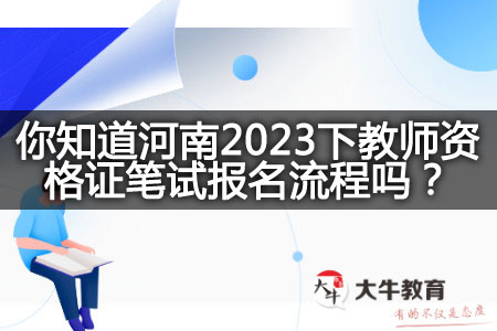 河南2023下教师资格证笔试报名流程