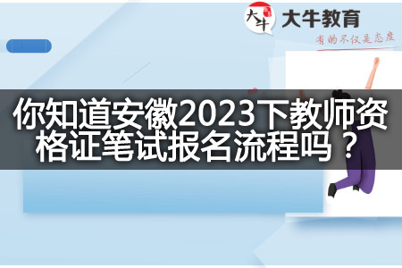 安徽2023下教师资格证笔试报名流程