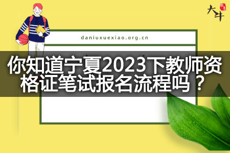 宁夏2023下教师资格证笔试报名流程