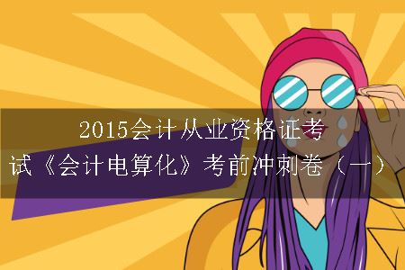 2015会计从业资格证考试《会计电算化》考前冲刺卷（一）