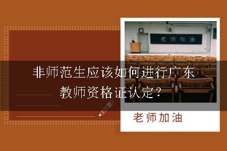 非师范生应该如何进行广东教师资格证认定？