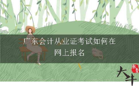 广东会计从业证考试如何在网上报名