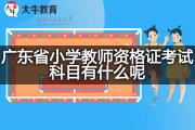 广东省小学教师资格证考试科目有什么呢？