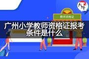 广州小学教师资格证报考条件是什么？
