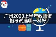 广州2023上半年教师资格考试选哪一科好？