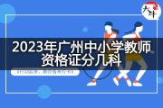 2023年广州中小学教师资格证分几科？