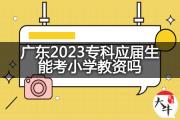 广东2023专科应届生能考小学教资吗？