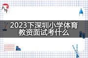 2023下深圳小学体育教资面试考什么？