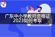 广东中小学教师资格证2023如何考取？