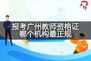 报考广州教师资格证哪个机构最正规？