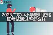 2023广东中小学教师资格证考试通过率怎么样？