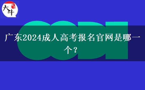 广东2024成人高考报名官网是哪一个？