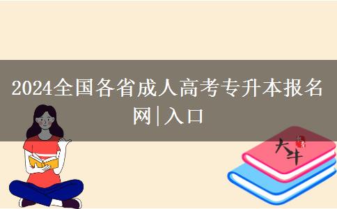 2024全国各省成人高考专升本报名网|入口