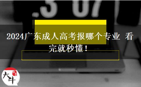 2024广东成人高考报哪个专业 ？怎么选