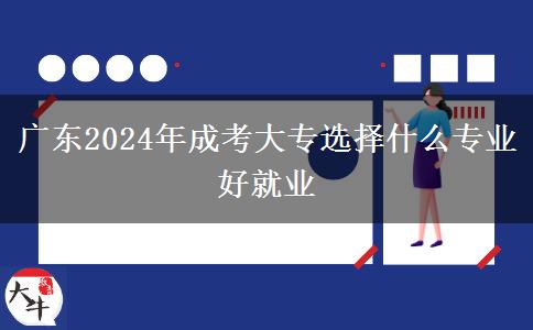 广东2024年成考大专选择什么专业好就业