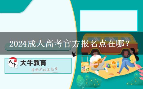 2024成人高考官方报名点在哪？