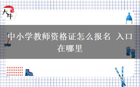 中小学教师资格证怎么报名 入口在哪里