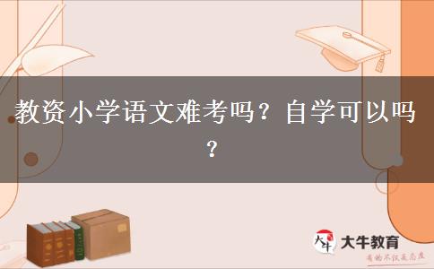 教资小学语文难考吗？自学可以吗？