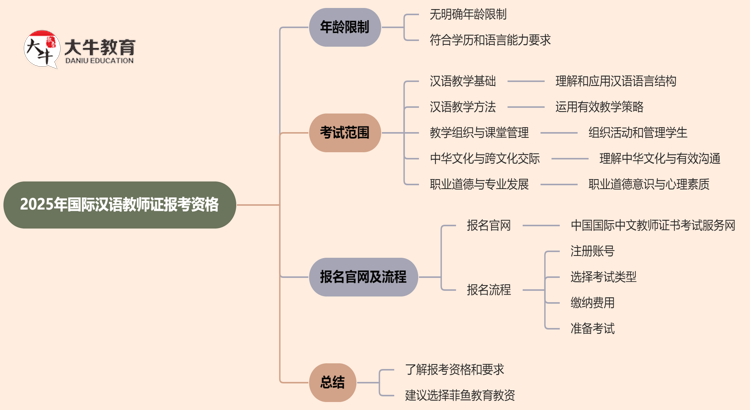 2025年国际汉语教师证报考资格是什么思维导图